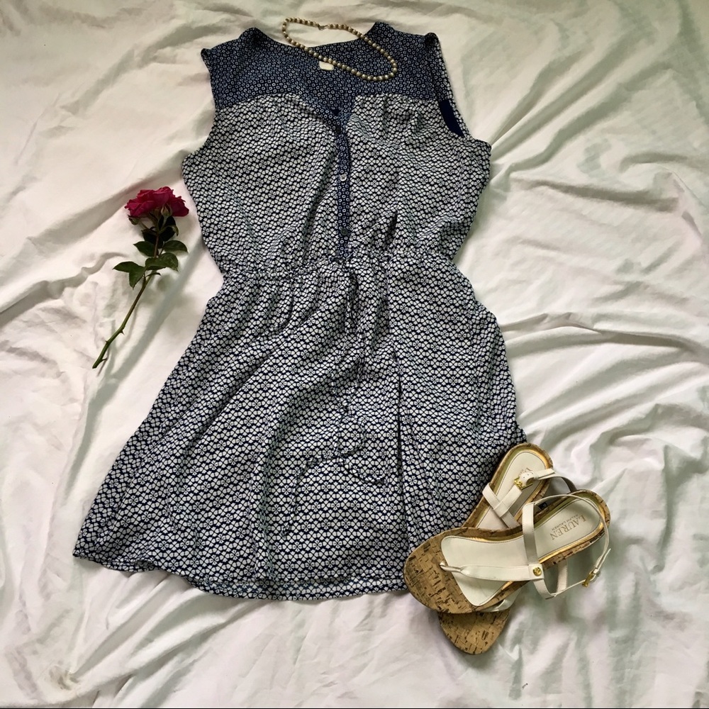Gap sleeveless floral print summer dress size M